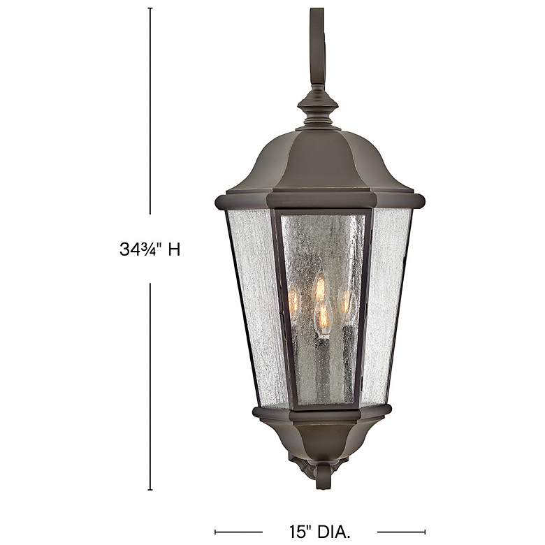 Image 3 Hinkley Outdoor Edgewater Extra Large Wall Mount Lantern Oil Rubbed Bronze more views