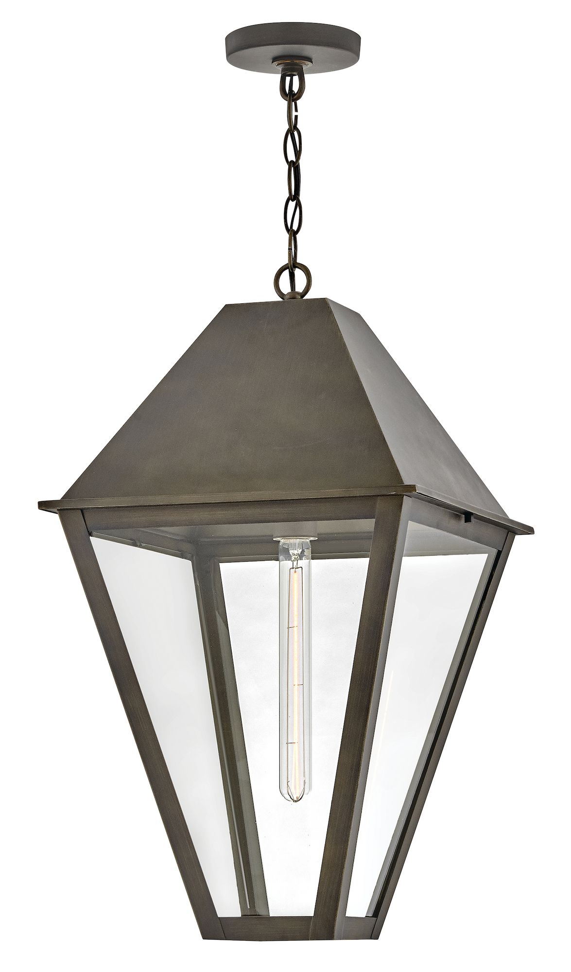 Image 2 Hinkley Outdoor Endsley Large Hanging Lantern 14.0" Blackened Brass more views