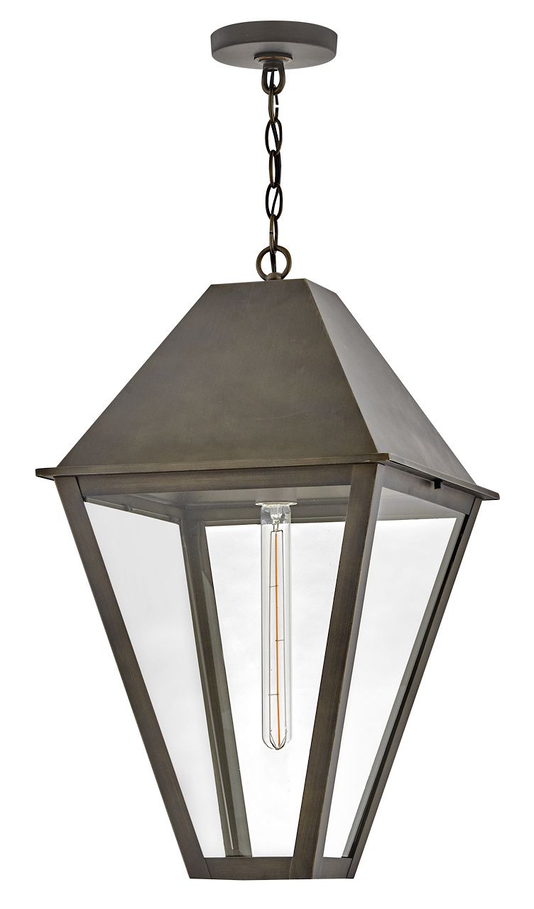 Image 4 Hinkley Outdoor Endsley Large Hanging Lantern 14.0" Blackened Brass more views