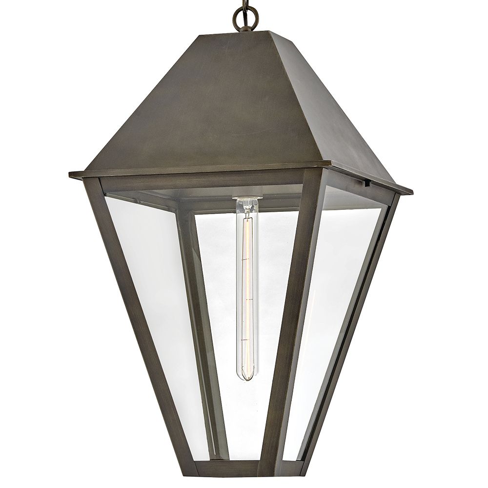 Image 7 Hinkley Outdoor Endsley Large Hanging Lantern 14.0" Blackened Brass more views