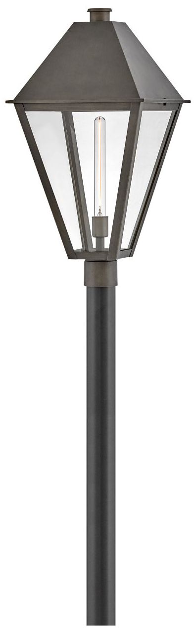 Hinkley Outdoor Endsley Large Post Mount Lantern 14.0" Blackened Brass
