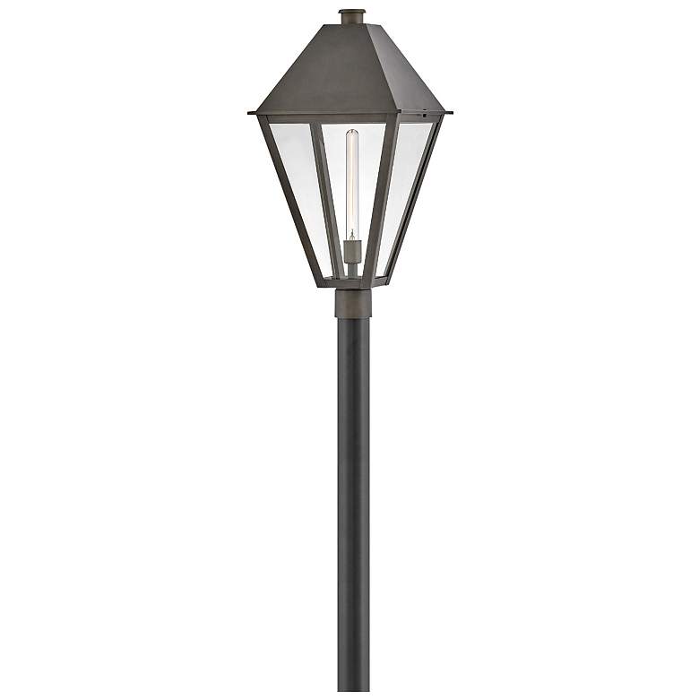 Image 1 Hinkley Outdoor Endsley Large Post Mount Lantern Blackened Brass