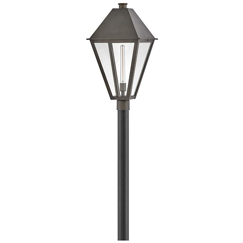 Image 4 Hinkley Outdoor Endsley Large Post Mount Lantern Blackened Brass more views