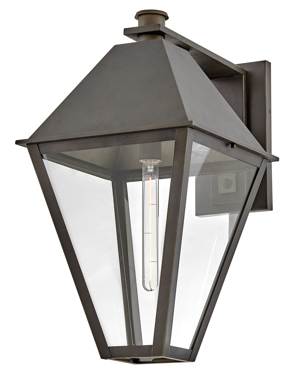 Image 5 Hinkley Outdoor Endsley Large Wall Mount Lantern 14.0" Blackened Brass more views