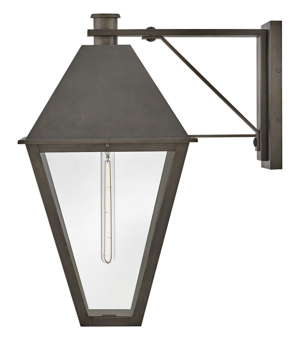 Image 6 Hinkley Outdoor Endsley Large Wall Mount Lantern 14.0" Blackened Brass more views
