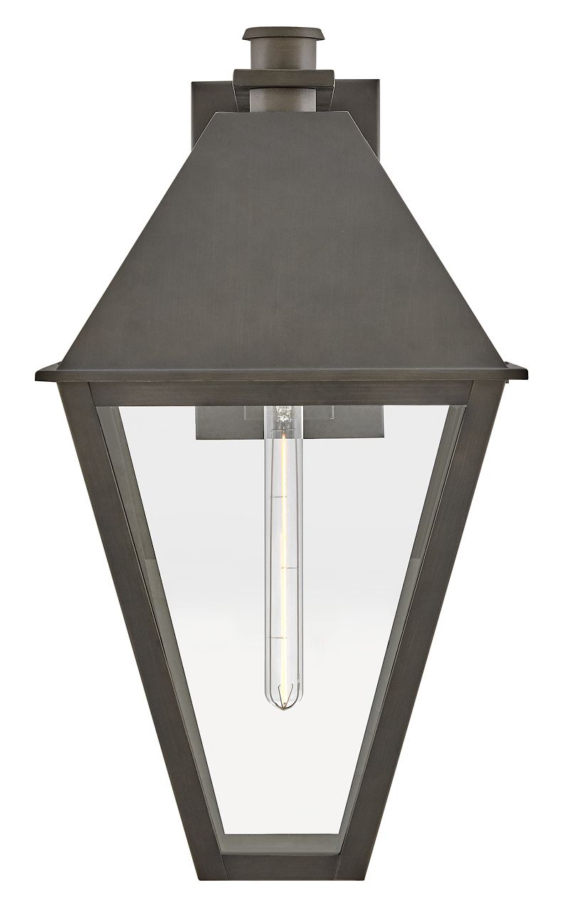 Image 7 Hinkley Outdoor Endsley Large Wall Mount Lantern 14.0" Blackened Brass more views