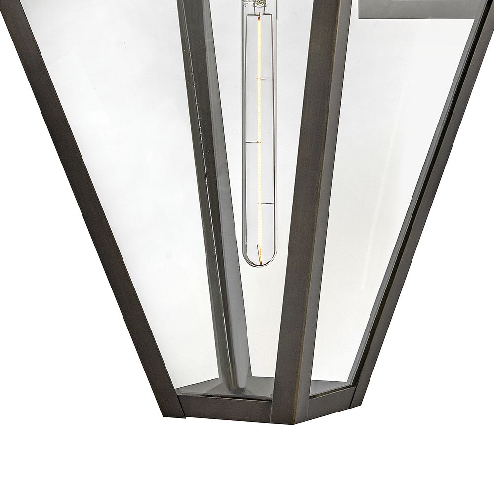 Hinkley Outdoor Endsley Large Wall Mount Lantern 14.0" Blackened Brass