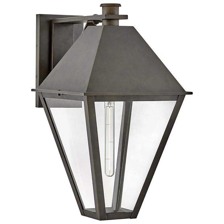 Hinkley Outdoor Endsley Large Wall Mount Lantern Blackened Brass