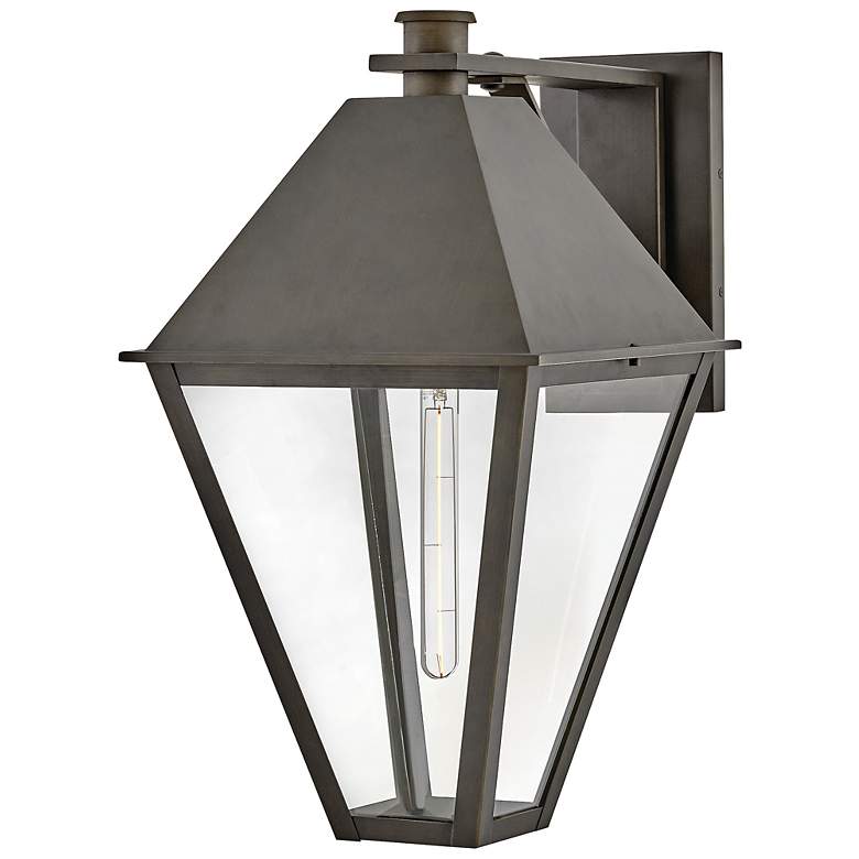Image 2 Hinkley Outdoor Endsley Large Wall Mount Lantern Blackened Brass more views