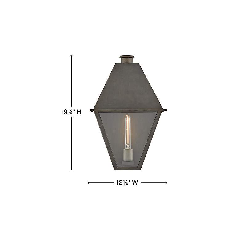 Image 3 Hinkley Outdoor Endsley Medium Wall Mount Lantern Blackened Brass more views