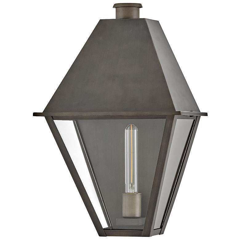Image 4 Hinkley Outdoor Endsley Medium Wall Mount Lantern Blackened Brass more views