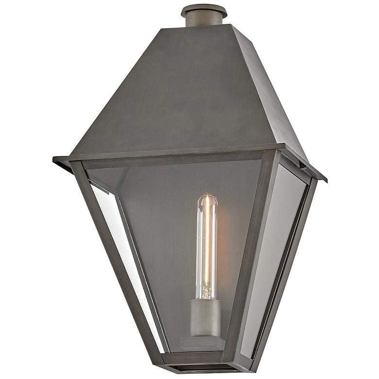 Image 5 Hinkley Outdoor Endsley Medium Wall Mount Lantern Blackened Brass more views