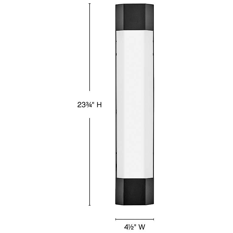 Image 3 Hinkley Outdoor Facet LED Large Wall Mount Lantern Black more views
