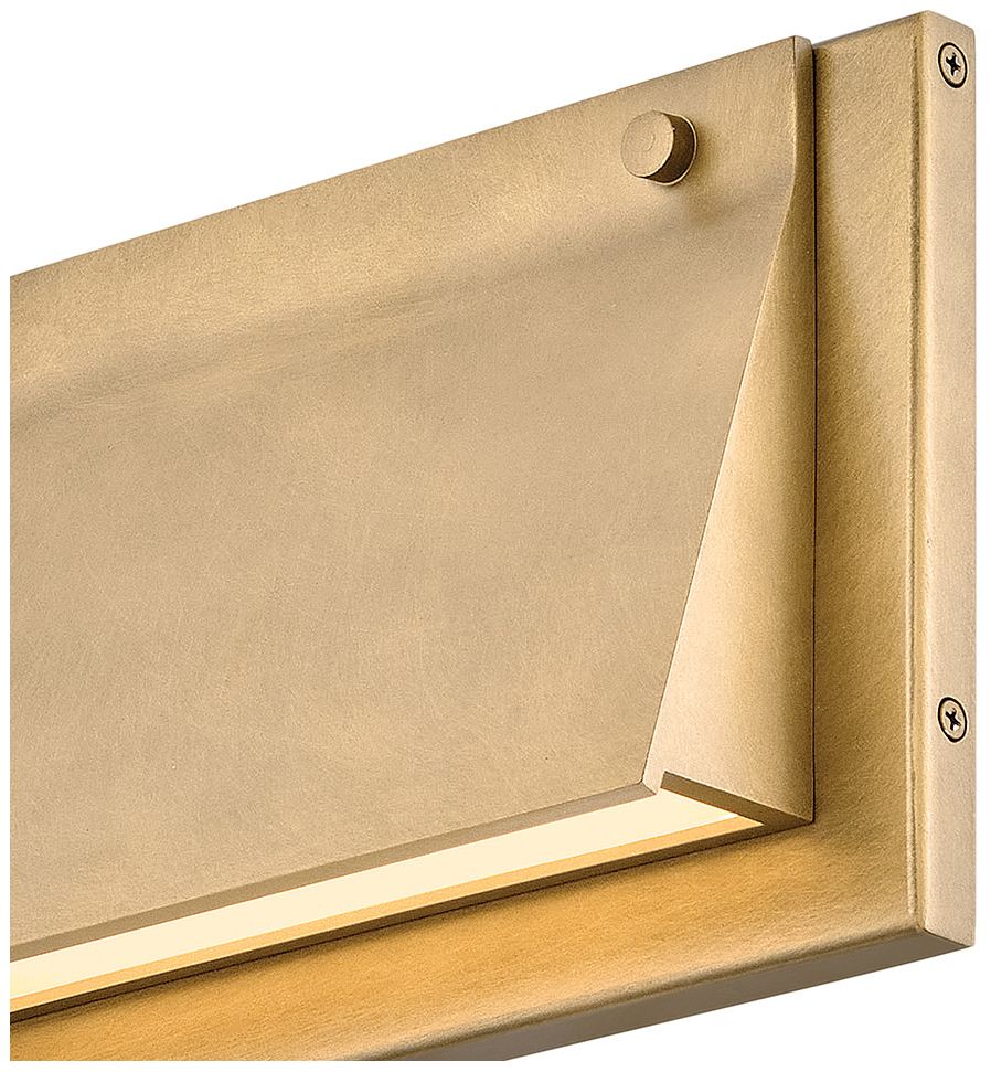 Image 2 Hinkley Outdoor Fold Extra Small Wall Mount Lantern 7" Heritage Brass more views