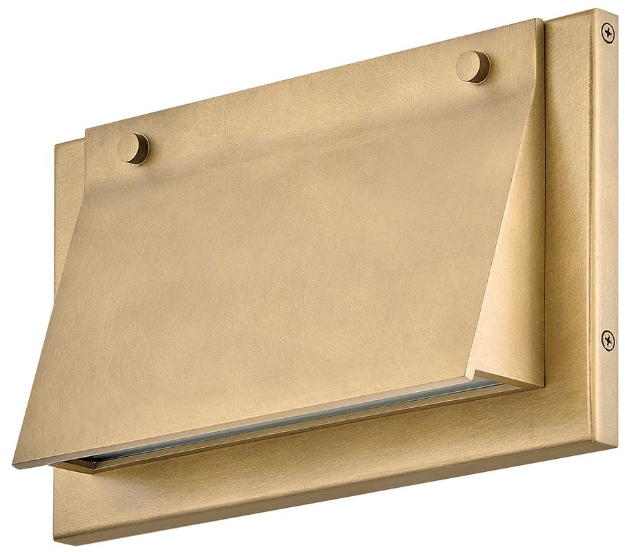 Image 3 Hinkley Outdoor Fold Extra Small Wall Mount Lantern 7" Heritage Brass more views