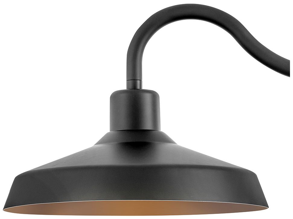 Image 2 Hinkley Outdoor Forge Medium Wall Mount Lantern 12.5" Black more views