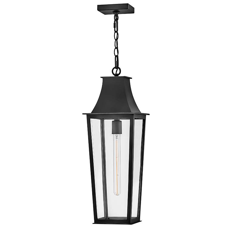 Image 2 Hinkley Outdoor Georgetown Large Hanging Lantern 8.5" Black more views