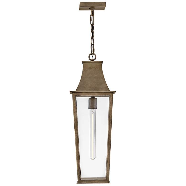 Image 6 Hinkley Outdoor Georgetown Large Hanging Lantern 8.5" Burnished Bronze more views