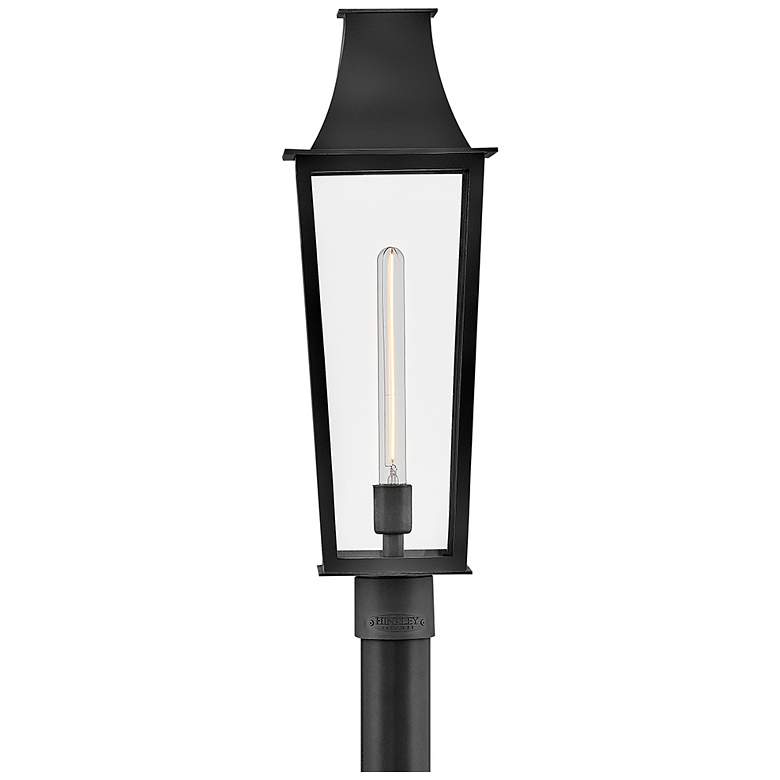 Image 5 Hinkley Outdoor Georgetown Large Post Top Lantern 8.5" Black more views