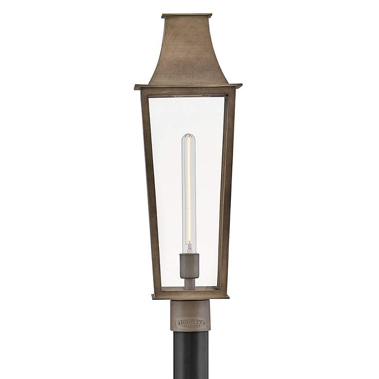 Image 5 Hinkley Outdoor Georgetown Large Post Top Lantern 8.5" Burnished Bronz more views