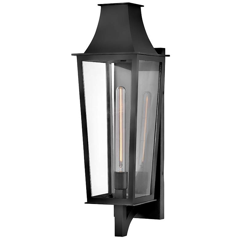 Image 1 Hinkley Outdoor Georgetown Large Wall Mount Lantern 8.5" Black