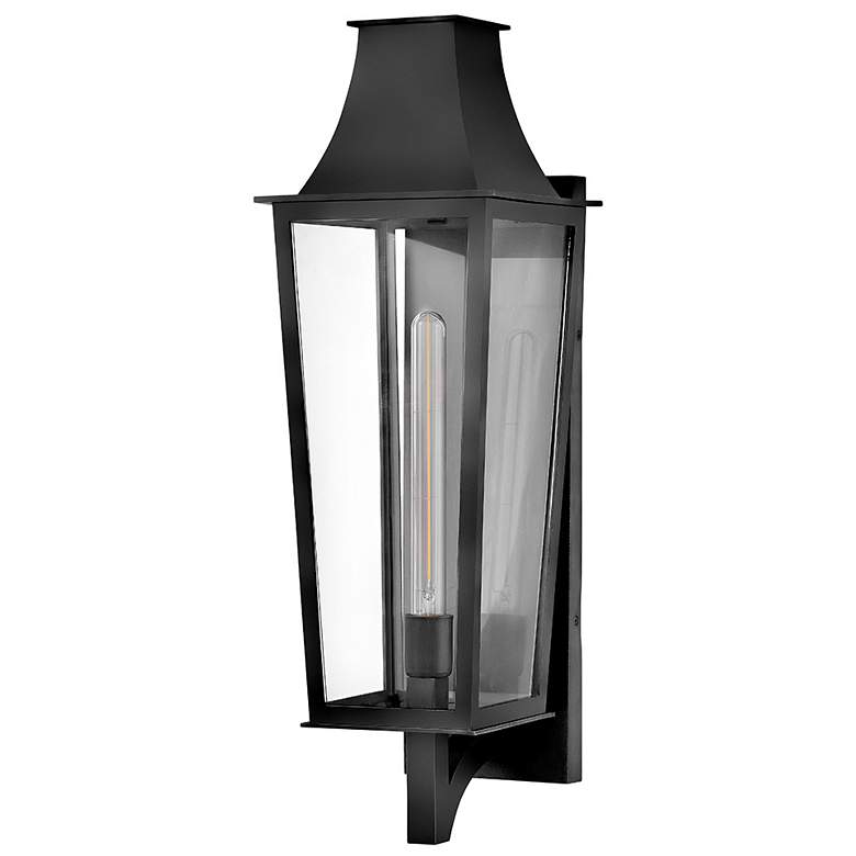 Image 2 Hinkley Outdoor Georgetown Large Wall Mount Lantern 8.5" Black more views