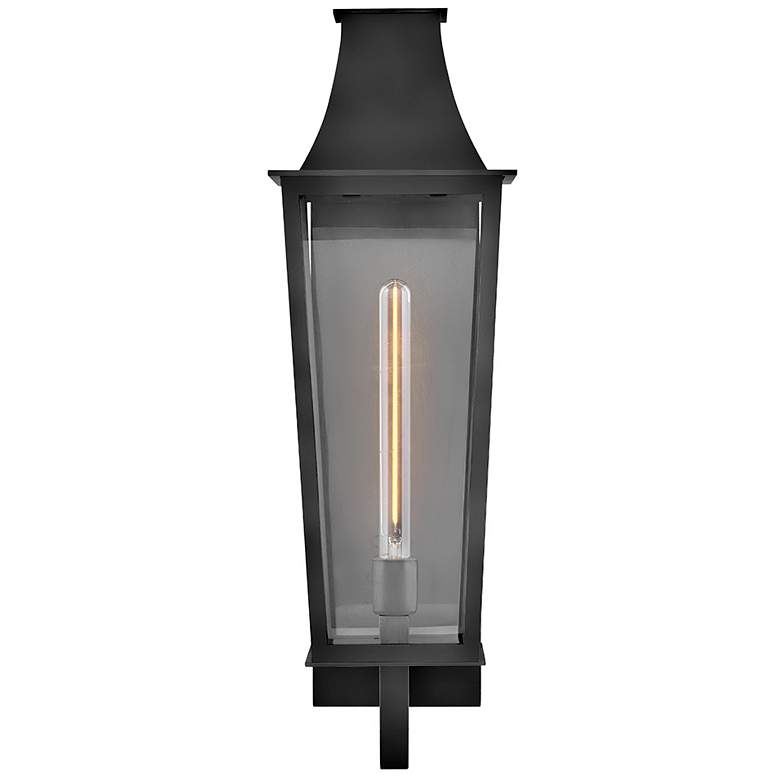 Image 6 Hinkley Outdoor Georgetown Large Wall Mount Lantern 8.5" Black more views