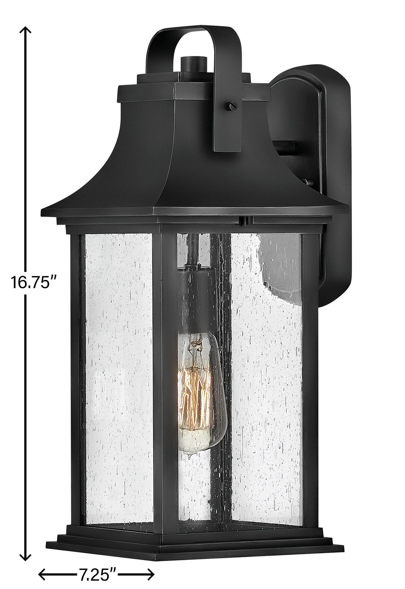 Image 5 Hinkley Outdoor Grant Medium Wall Mount Lantern 16.75" Textured Black more views