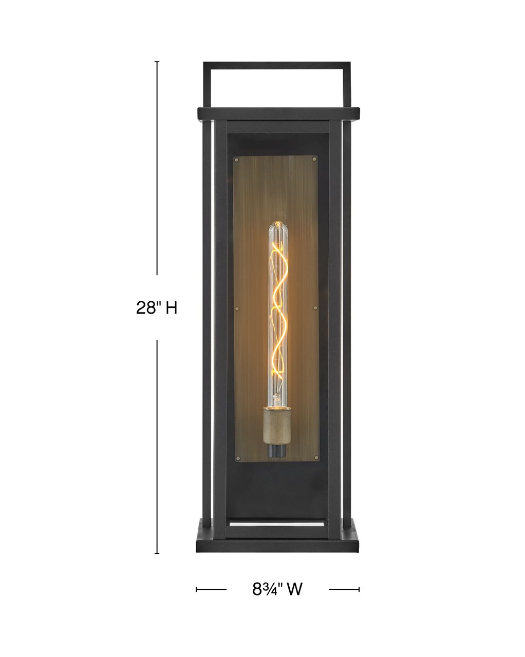 Image 4 Hinkley Outdoor Langston Large Tall Wall Mount Lantern 8.75" Black more views