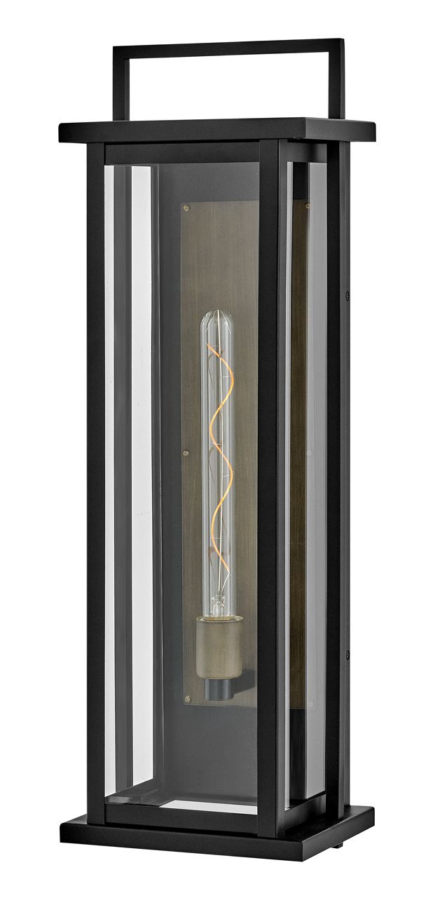 Image 5 Hinkley Outdoor Langston Large Tall Wall Mount Lantern 8.75" Black more views