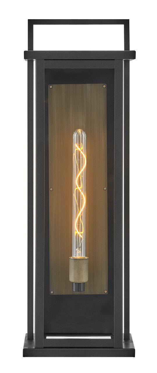 Image 6 Hinkley Outdoor Langston Large Tall Wall Mount Lantern 8.75" Black more views
