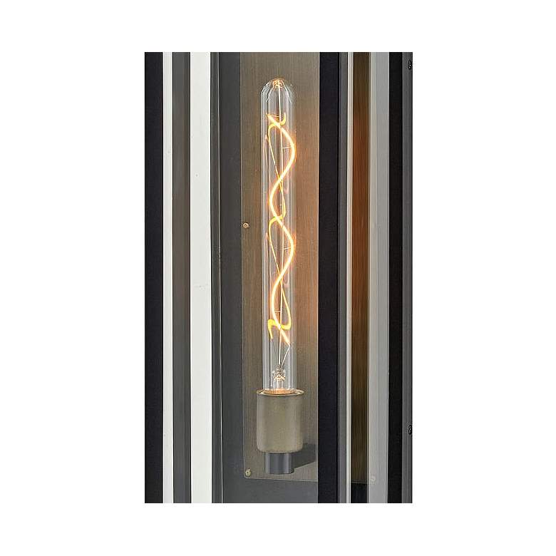 Image 3 HINKLEY OUTDOOR LANGSTON Tall Wall Mount Lantern Black more views