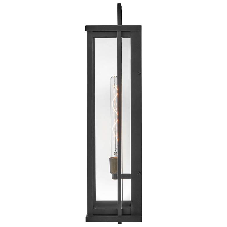 Image 7 HINKLEY OUTDOOR LANGSTON Tall Wall Mount Lantern Black more views