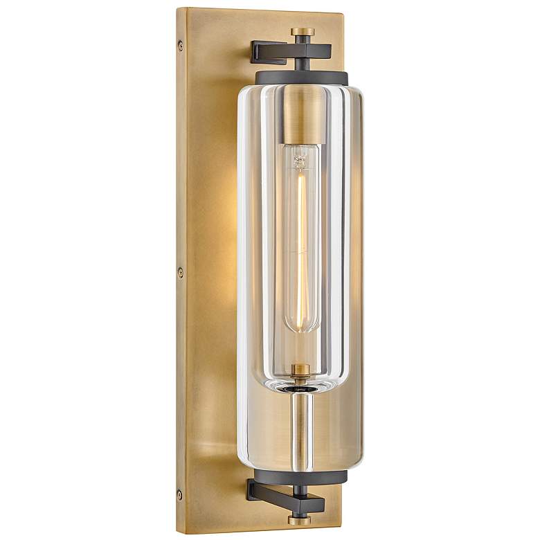 Image 1 Hinkley Outdoor Lourde Medium Wall Mount Lantern Heritage Brass