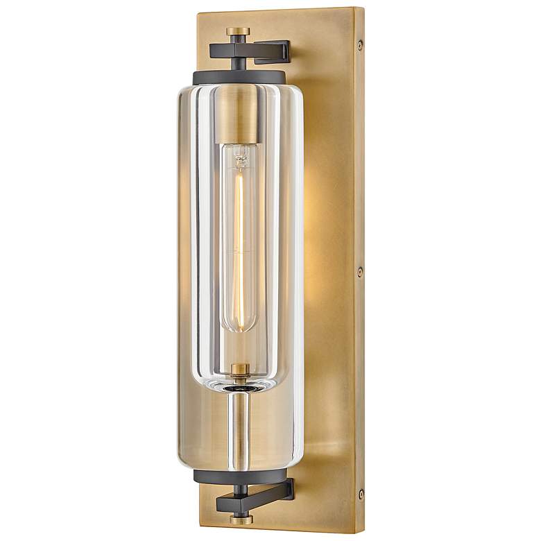 Image 2 Hinkley Outdoor Lourde Medium Wall Mount Lantern Heritage Brass more views