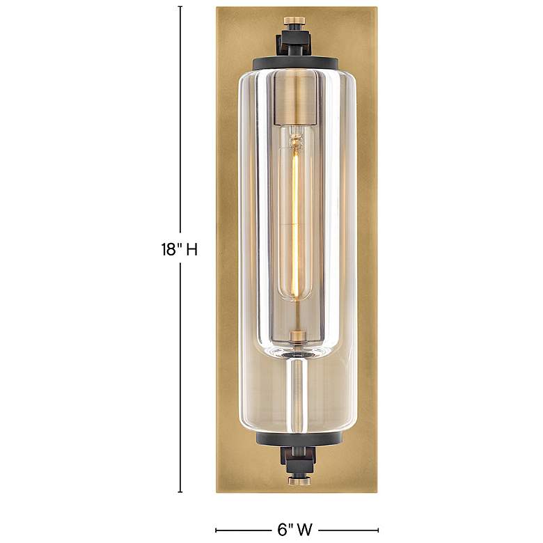 Image 3 Hinkley Outdoor Lourde Medium Wall Mount Lantern Heritage Brass more views