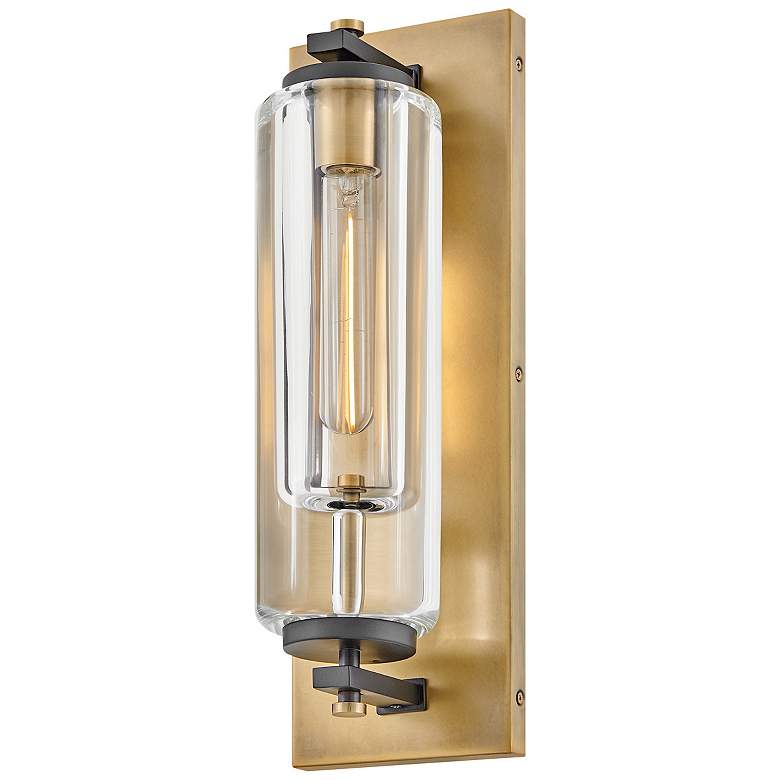 Image 5 Hinkley Outdoor Lourde Medium Wall Mount Lantern Heritage Brass more views