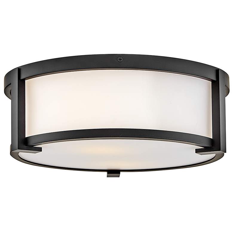 Image 1 Hinkley Outdoor Lowell Small Flush Mount 13" Black