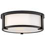 1_Hinkley Outdoor Lowell Small Flush Mount 13" Black