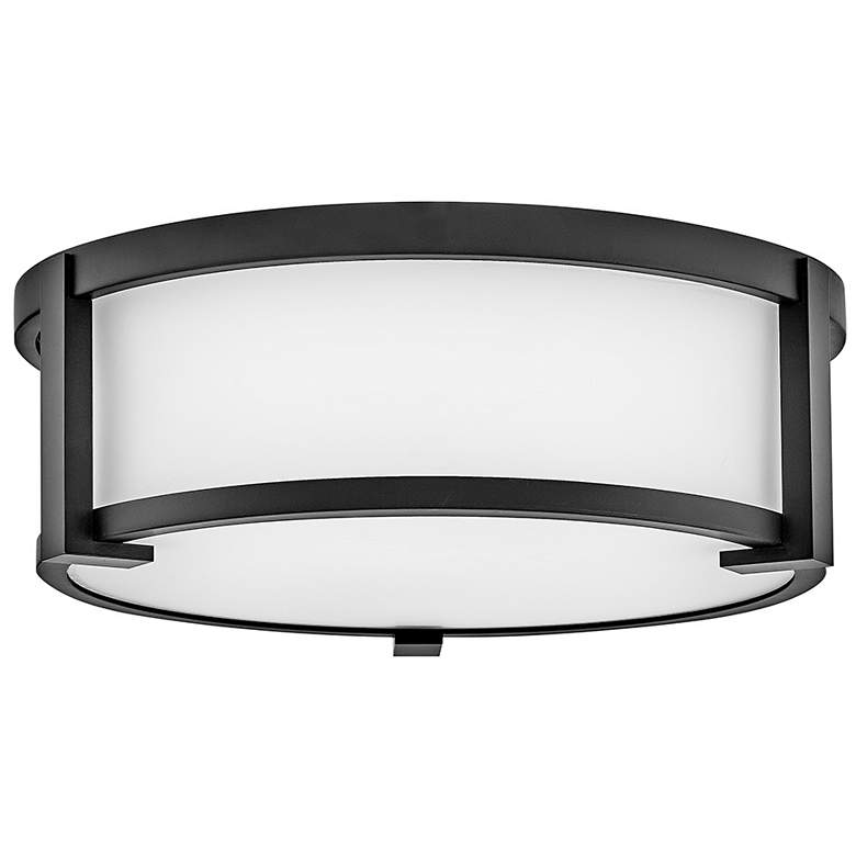 Image 2 Hinkley Outdoor Lowell Small Flush Mount 13" Black more views