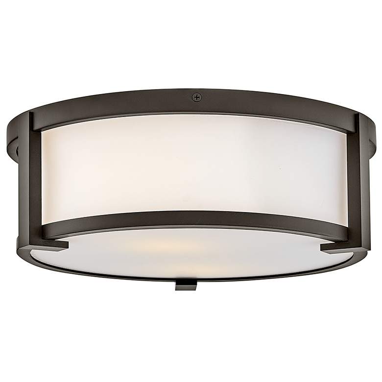 Image 1 Hinkley Outdoor Lowell Small Flush Mount 13" Oil Rubbed Bronze