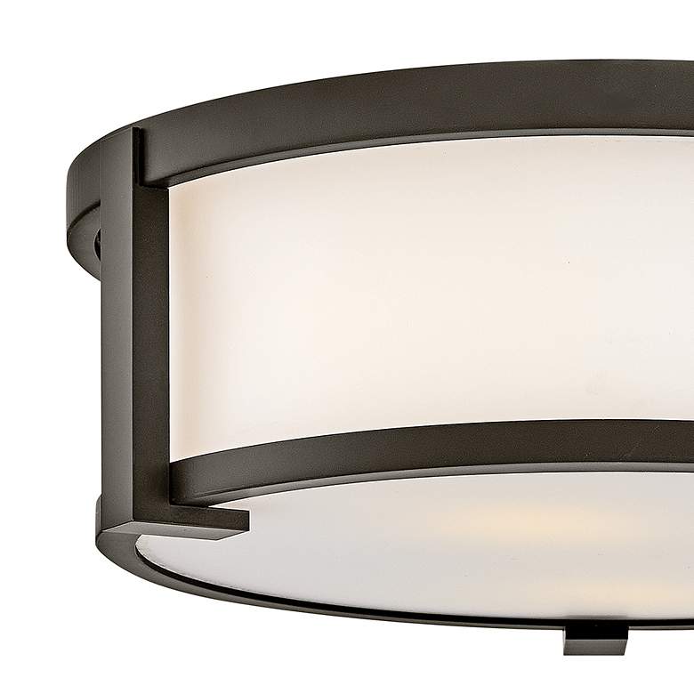 Image 3 Hinkley Outdoor Lowell Small Flush Mount 13" Oil Rubbed Bronze more views