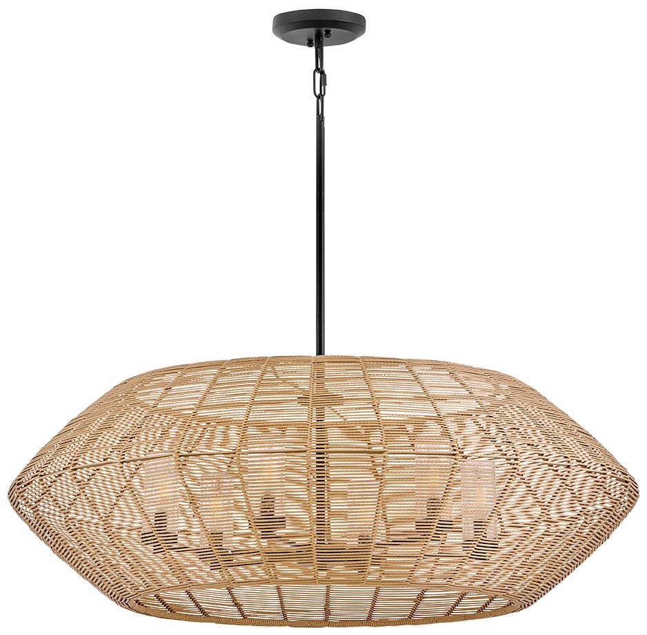Image 2 Hinkley Outdoor Luca Large Single Tier Chandelier 42.25" Black more views