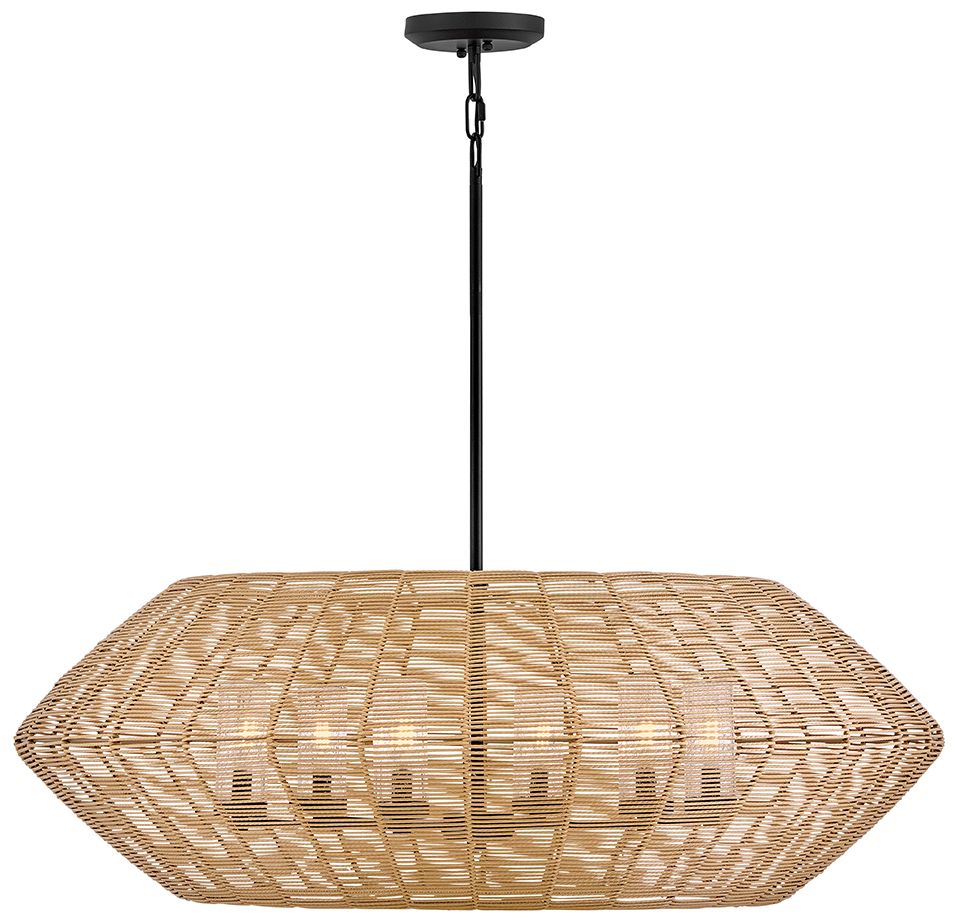 Image 7 Hinkley Outdoor Luca Large Single Tier Chandelier 42.25" Black more views