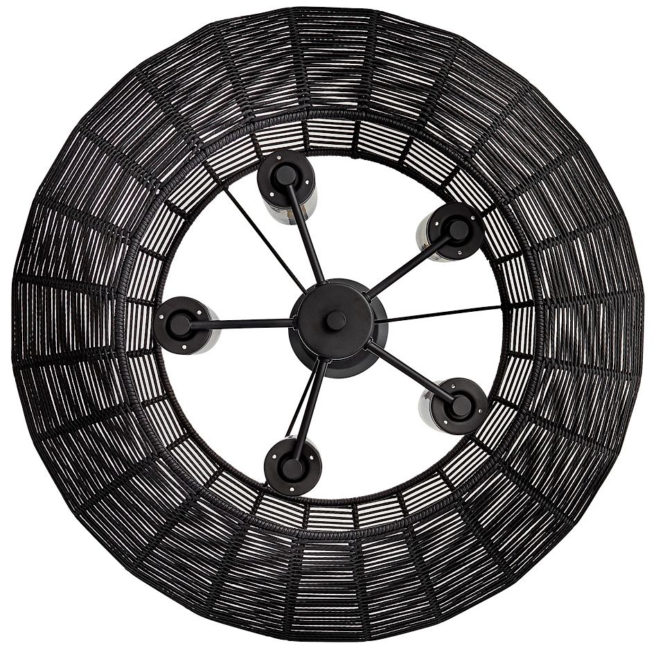 Image 5 Hinkley Outdoor Luca Medium Single Tier Chandelier 12V 28" Black more views