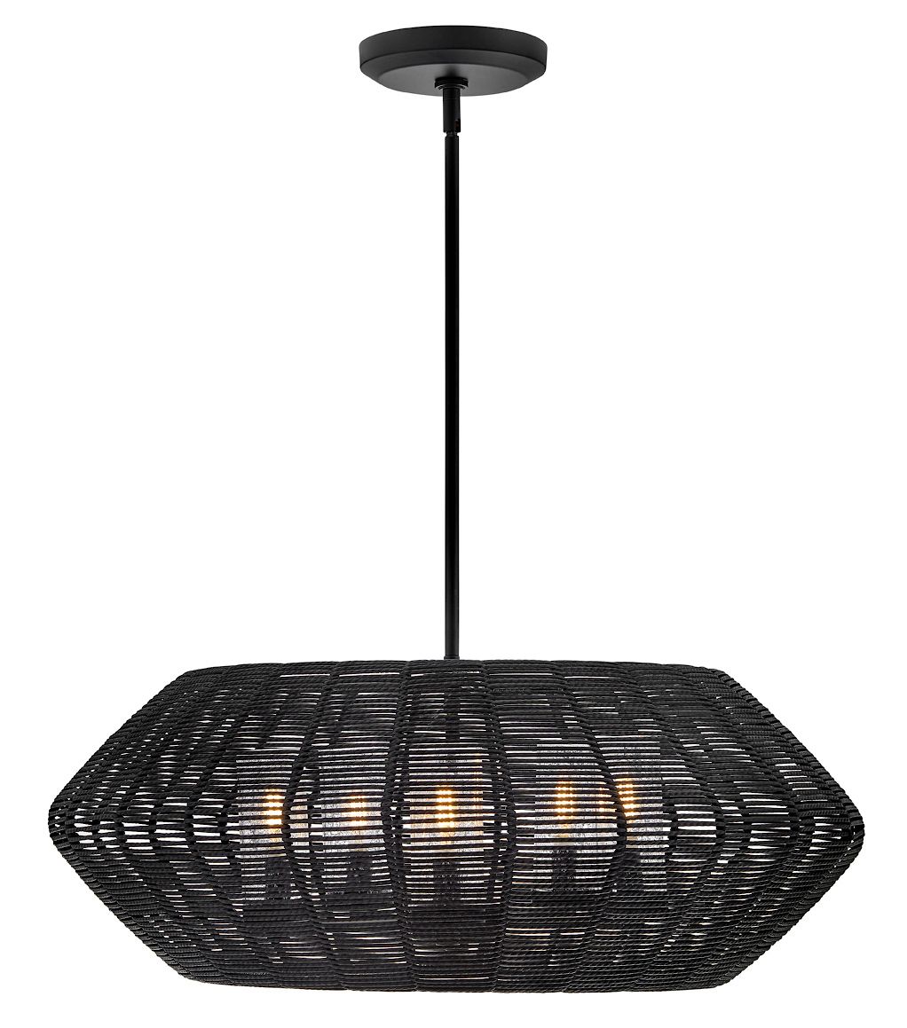 Image 5 Hinkley Outdoor Luca Medium Single Tier Chandelier 28" Black more views