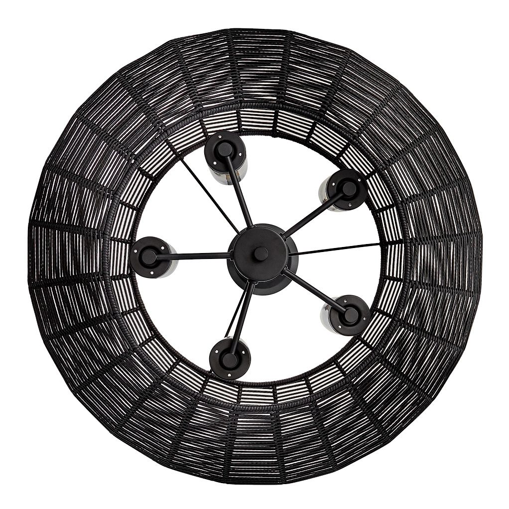 Image 6 Hinkley Outdoor Luca Medium Single Tier Chandelier 28" Black more views