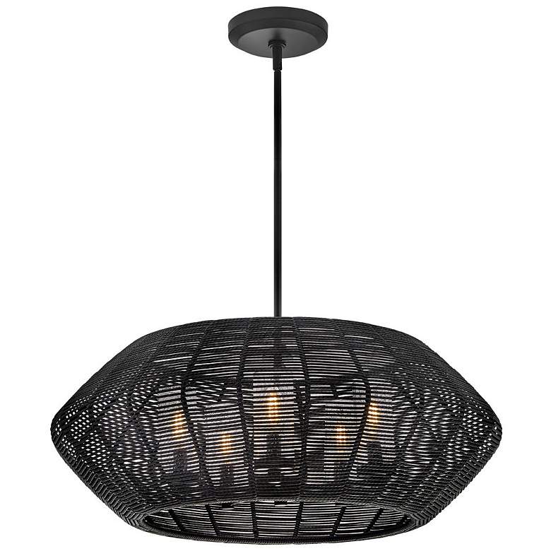 Image 1 Hinkley Outdoor Luca Medium Single Tier Chandelier Black