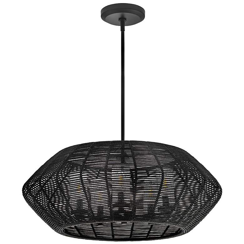 Image 4 Hinkley Outdoor Luca Medium Single Tier Chandelier Black more views