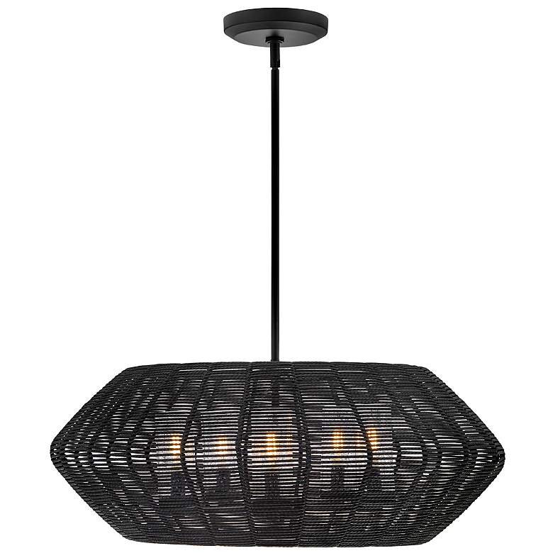 Image 5 Hinkley Outdoor Luca Medium Single Tier Chandelier Black more views